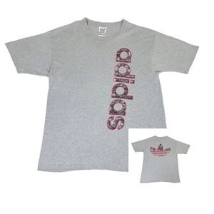 Vintage Mens Adidas T-Shirt Medium Grey Sports